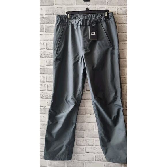Under Armour Men's UA Stormproof Lined Rain Pants Pitch Gray Small 1369255-102 - Picture 1 of 4